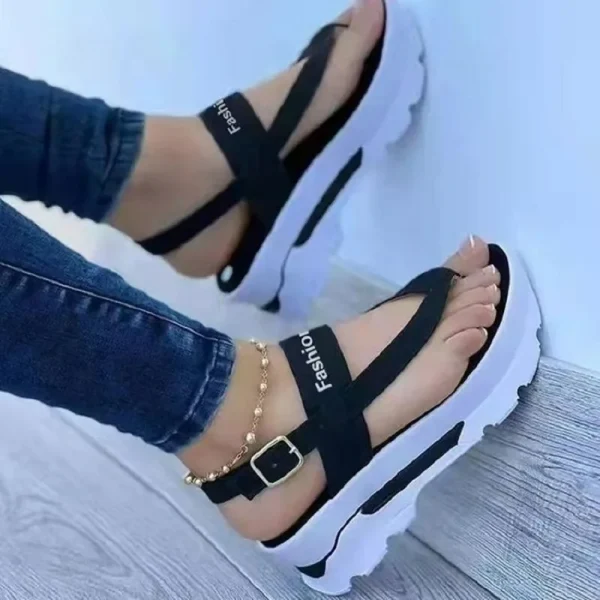 Summer Cross Border 2025 Foreign Trade Large  Clip Toe Buckle Sandals for Women in Southeast Asia New