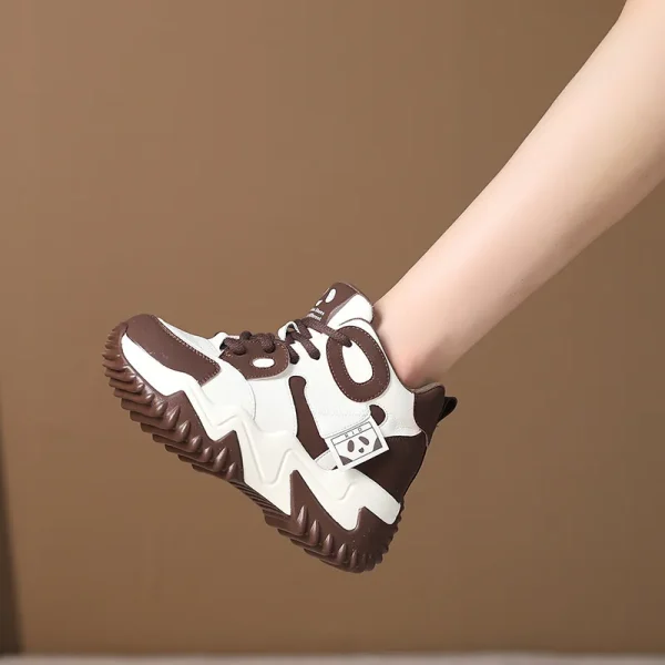 Women's High Top Chunky Platform Dad Sneakers Breathable Walking Tennis Lady Girl Fashion Platform Shoes for Women - Image 5