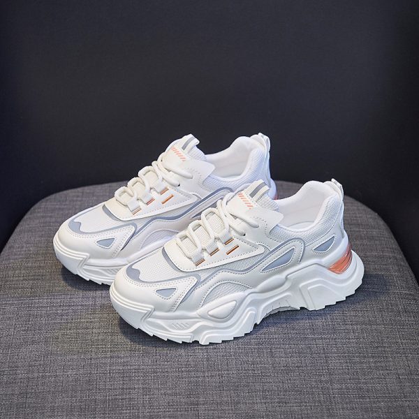 Fashion Female Ins Thick Sole Bottom Versatile Sports Breathable Casual Chunky Shoes Youth Ladies Sneakers Women Daddy Shoes - Image 2