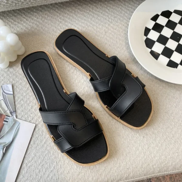 High Quality Fashionable Anti-slip Summer Casual Slide Sandals slippers for Women - Image 2