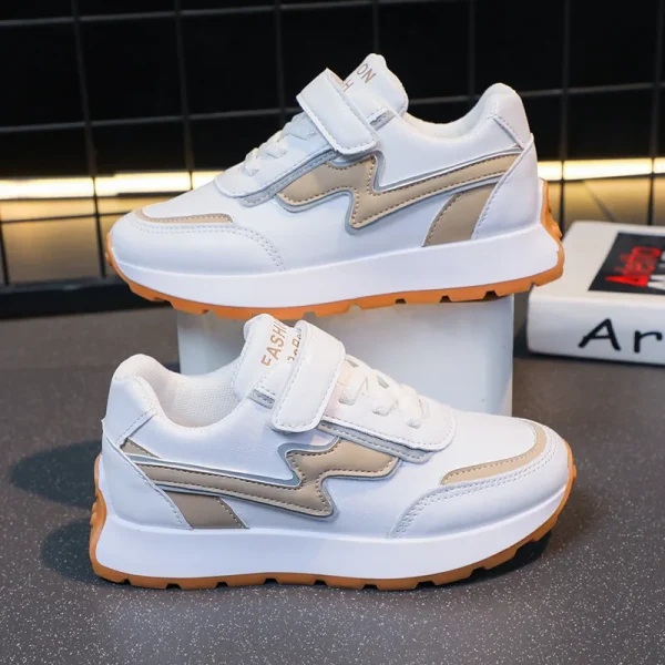 2025 Spring New Fashion White Sneakers Boys Girls Casual Sneakers - Image 2