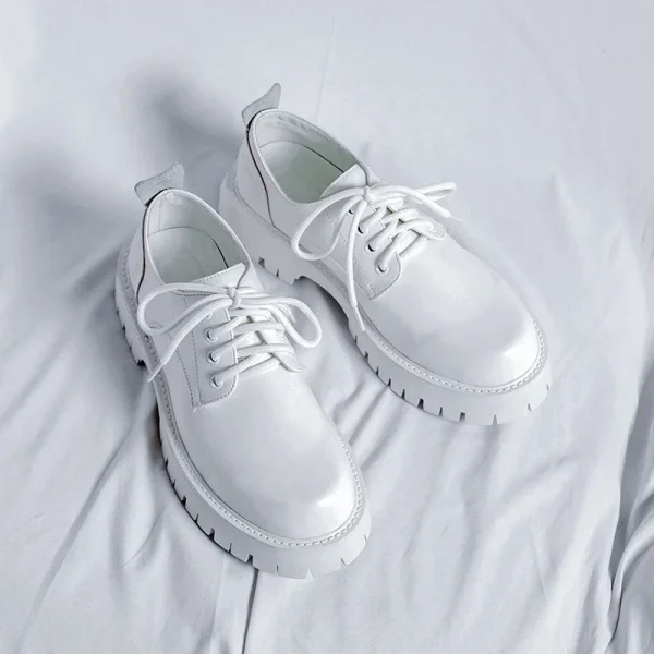 2025 Vintage Round Toe Thick Sole Formal Footwear Casual Shoes Business Lace up Men PU Leather Dress Shoes - Image 2