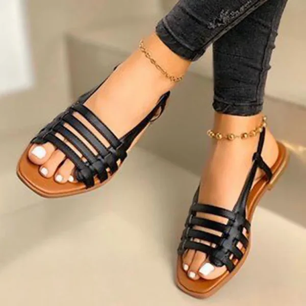 2025 Large Size Summer New  Sandals Women's Fashion Flat Casual Roman Sandals Women and Ladies - Image 4