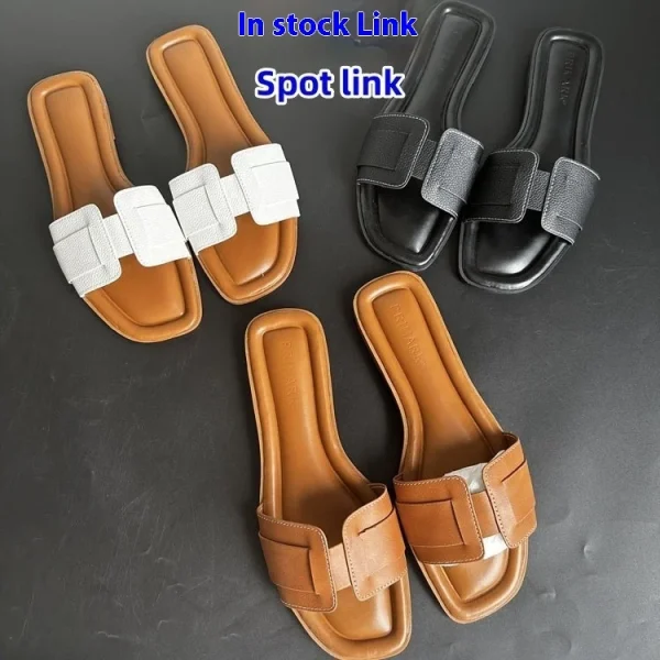 2025 Summer Slipper Women Shoes New Fashion Design Small Fragrant Wind Comfortable Flat Women's slippers - Image 3