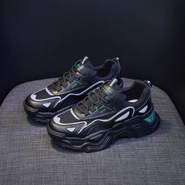 Fashion Female Ins Thick Sole Bottom Versatile Sports Breathable Casual Chunky Shoes Youth Ladies Sneakers Women Daddy Shoes - Image 3