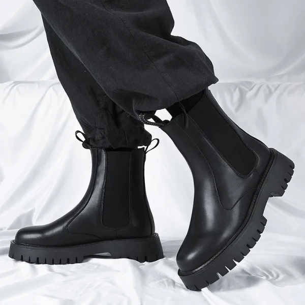 New Arrival Chelsea Boots for Men Casual Genuine Leather Boots - Image 2
