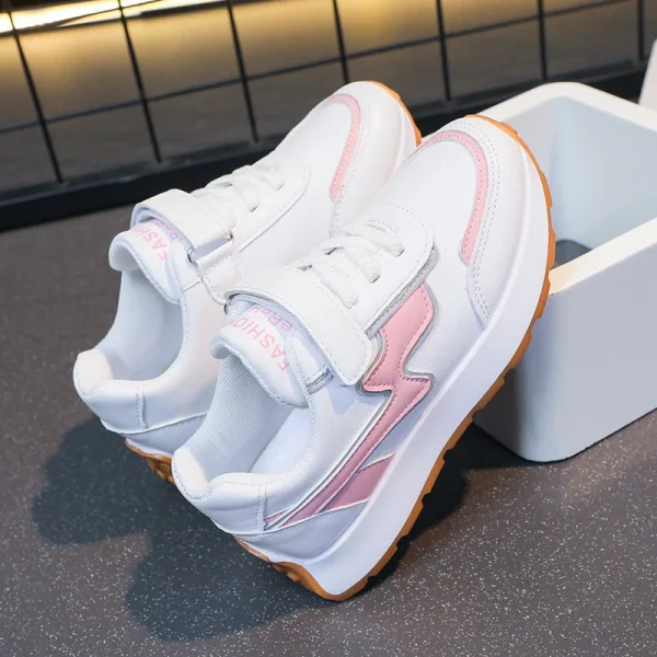 2025 Spring New Fashion White Sneakers Boys Girls Casual Sneakers - Image 4