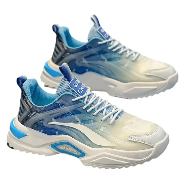2025 Men's High Quality White Walking Shoes Light Weight Leather Upper Breathable and Comfortable with Anti-Slip Feature - Image 5