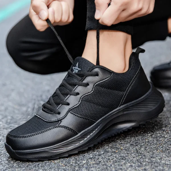 2025 High Quality Training Running Shoes Comfortable Breathable Mesh Men's Shoes Solid Color Style Sneakers - Image 4