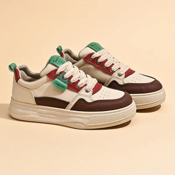 2025 Small White Shoes New Walking Students Heightened Thick-soled Sports Board Shoes Casual Women's Running Shoes