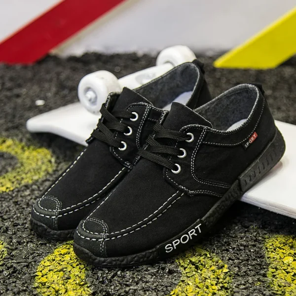2025 New Canvas Shoes Men's Shoes Breathable Men's Casual Sneakers Work Men's Shoes - Image 4