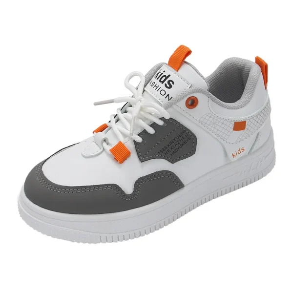 2025 New Arrival Unisex Kids Board Shoes Fashion Children's Sneakers PU Leather Non-Slip Sports School Shoes - Image 6