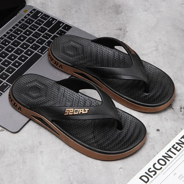 2025 Fashion Beach Soft Anti Slippery Wear Resistant Light Weight Comforterble Summer Slipper Men Flip Flops - Image 4