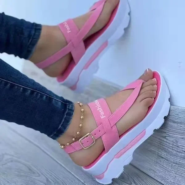 Summer Cross Border 2025 Foreign Trade Large  Clip Toe Buckle Sandals for Women in Southeast Asia New - Image 5
