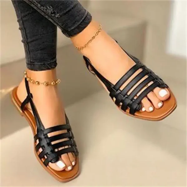 2025 Large Size Summer New  Sandals Women's Fashion Flat Casual Roman Sandals Women and Ladies
