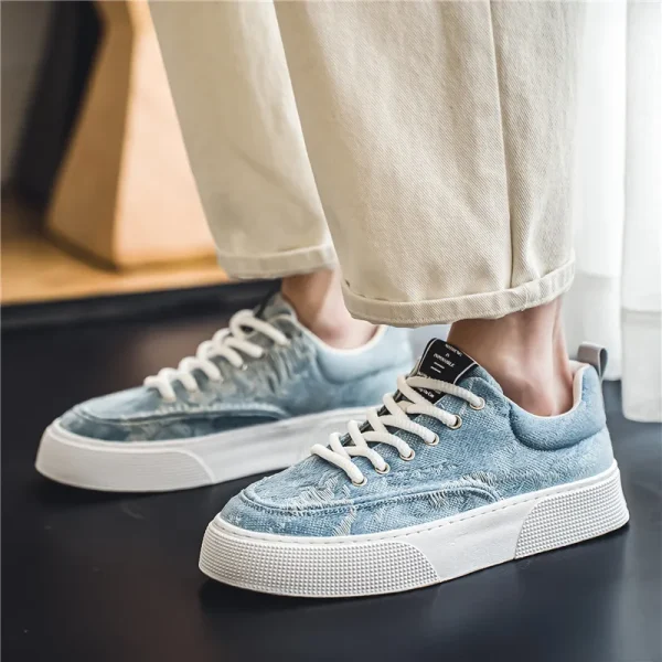 2025 Men's Shoes Spring Hot Shoes Thick Sole Printing Increase Casual Board Shoes - Image 2