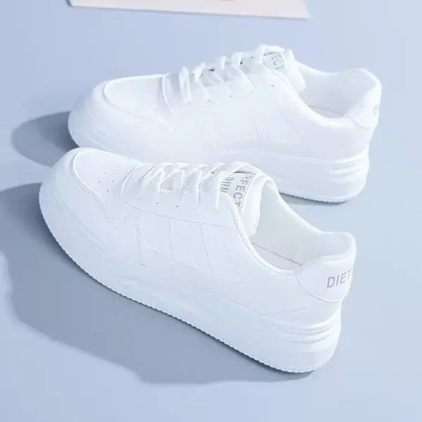 2025 Spring New Korean Version Small White Shoes Female Ins Breathable Street  Board Shoes Women Platform Cake Shoes - Image 2