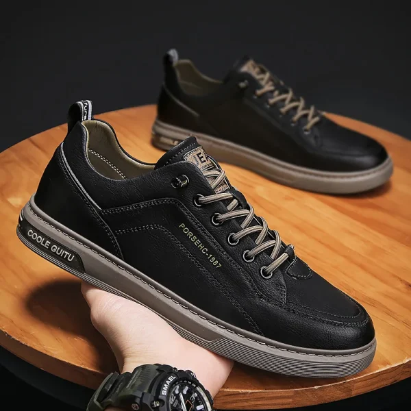 2025 White Shoes Men's Version Trendy All-match Low Top Trendy Shoes Sports Casual Sneakers - Image 2