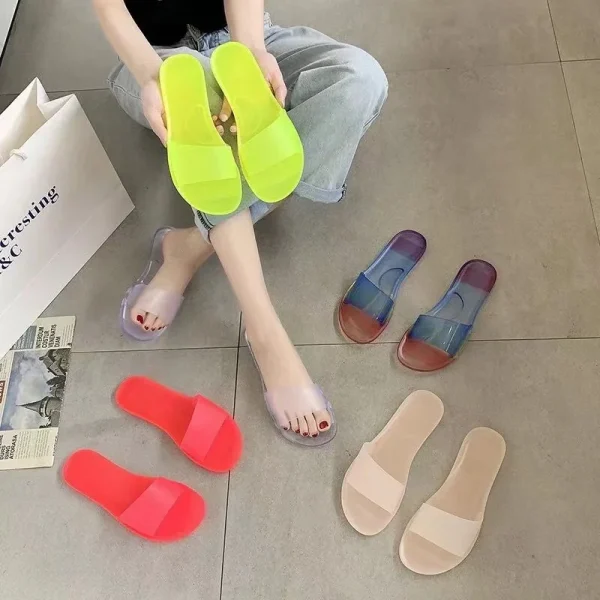 New Design Super Light PVC Candy Color Slippers Sandals for Women Fashion Slides - Image 6
