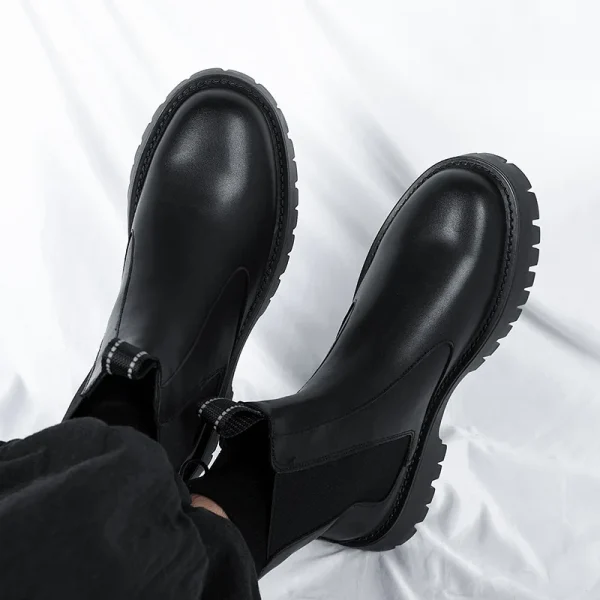New Arrival Chelsea Boots for Men Casual Genuine Leather Boots - Image 3