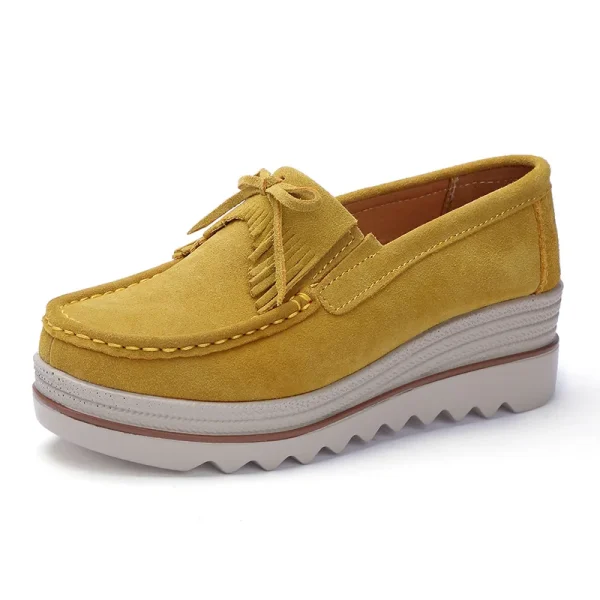 2025 Spring Women Flats Shoes Woman Platform Walking Flats Sneakers Women Suede Ladies Casual Shoes - Image 6