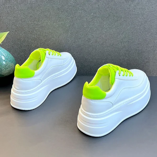 2025 Mens Shoes Summer Breathable New Thick Soled Inner Height Increasing White Shoes