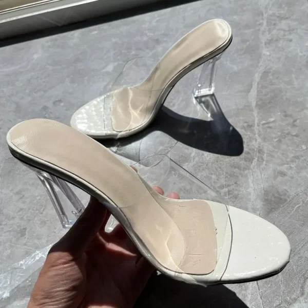 Fashion One-word Belt Sandals Women's Summer Mid-heel square Toe Open-toe Shoes New  fairy Thick Heel Shoes - Image 3