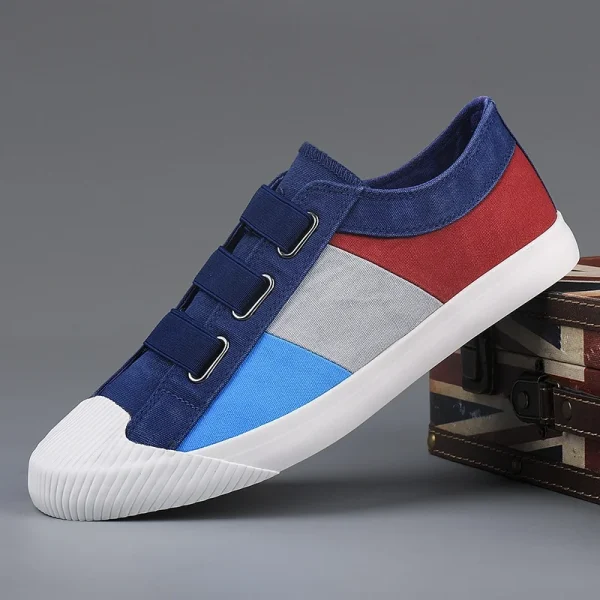 2025 Men's Canvas Shoes Breathable Casual Shoes Fashionable Flat Low-top Sneakers - Image 5