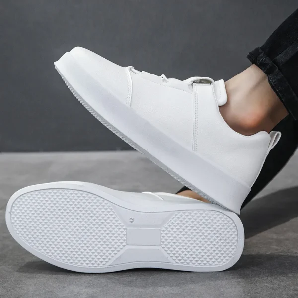 2025 Board Shoes for Men Low Cut RoundToeThick Bottom Versatile Interior Height Increasing Waterproof Anti Slip Skateboard Shoes - Image 3