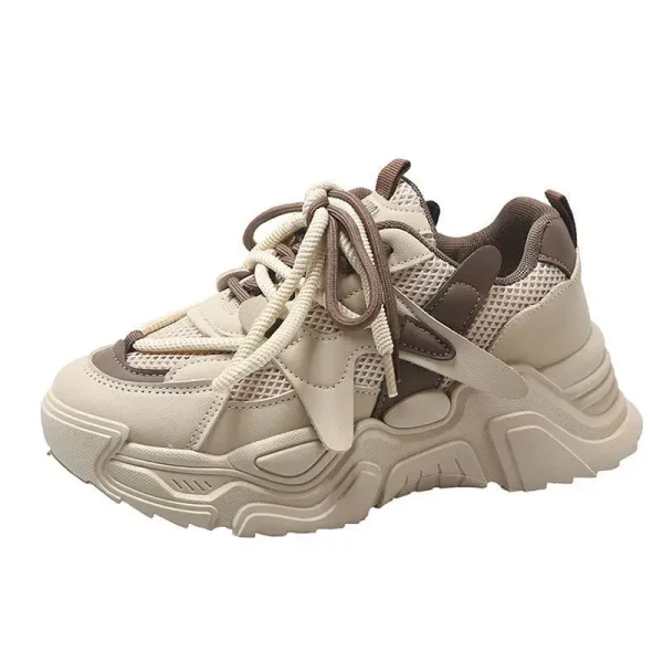 2025 New White Sneakers for Women Platform Leather Sneakers Women Leisure Walking Shoes - Image 6