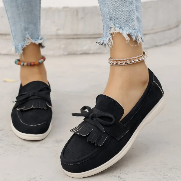 2025  Women's Slow Walking Casual Shoes Tassel Bow Loafers 5 Colors Flat Shoes - Image 2
