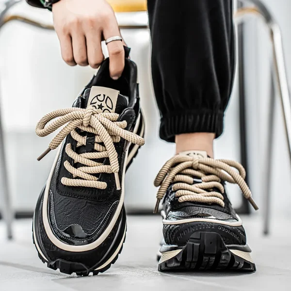 2025 Men's Casual Sneakers for Summer Hot Fashion Breathable Soft Walking Running Shoes - Image 4