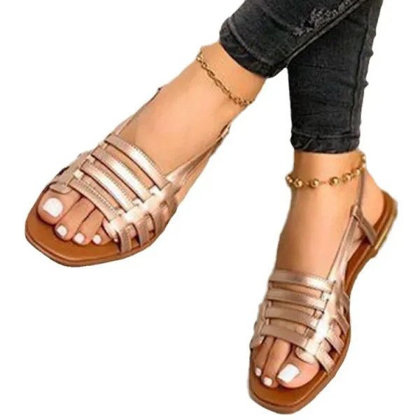 2025 Large Size Summer New  Sandals Women's Fashion Flat Casual Roman Sandals Women and Ladies - Image 5
