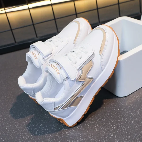 2025 Spring New Fashion White Sneakers Boys Girls Casual Sneakers - Image 5