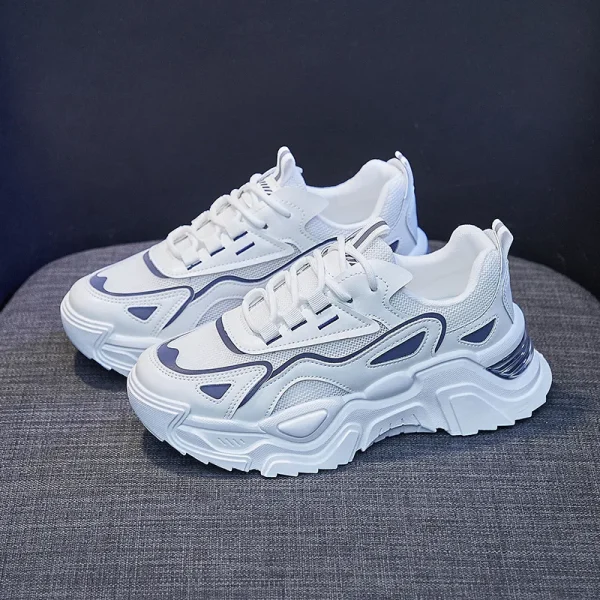 Fashion Female Ins Thick Sole Bottom Versatile Sports Breathable Casual Chunky Shoes Youth Ladies Sneakers Women Daddy Shoes - Image 5