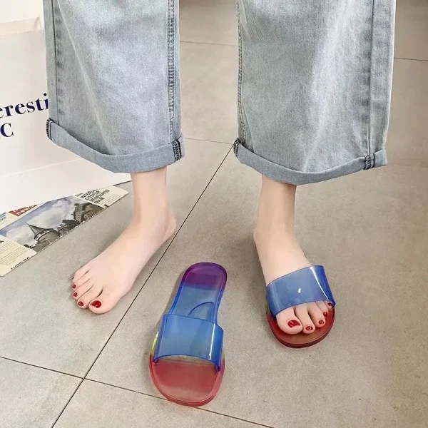 New Design Super Light PVC Candy Color Slippers Sandals for Women Fashion Slides - Image 3