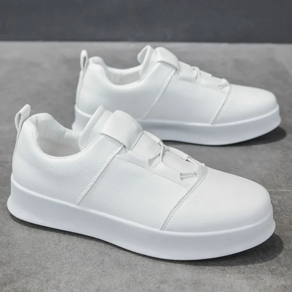 2025 Board Shoes for Men Low Cut RoundToeThick Bottom Versatile Interior Height Increasing Waterproof Anti Slip Skateboard Shoes - Image 5
