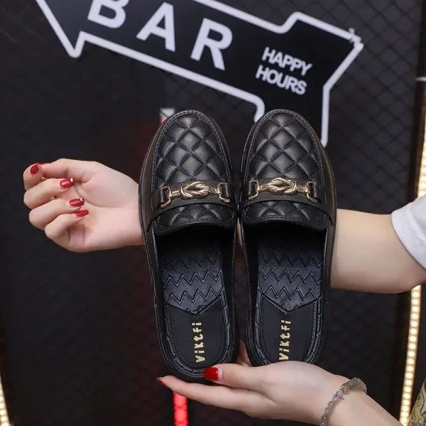 Half Sandals Women's slippers 2025 Casual Fashion Lazy One Step off Cheap Ladies Summer - Image 4