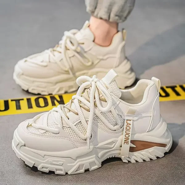 2025 Men's Summer New Mesh Versatile High-end Casual Shoes for Teenagers, Sports Thick Soled Dad Shoes - Image 4