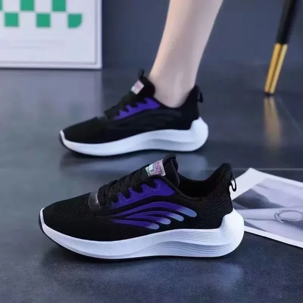 2025 Women's Summer Sports Shoes New Mesh Surface Breathable Lightweight Soft Sole Casual Fashion Walking Style Running Shoes - Image 4