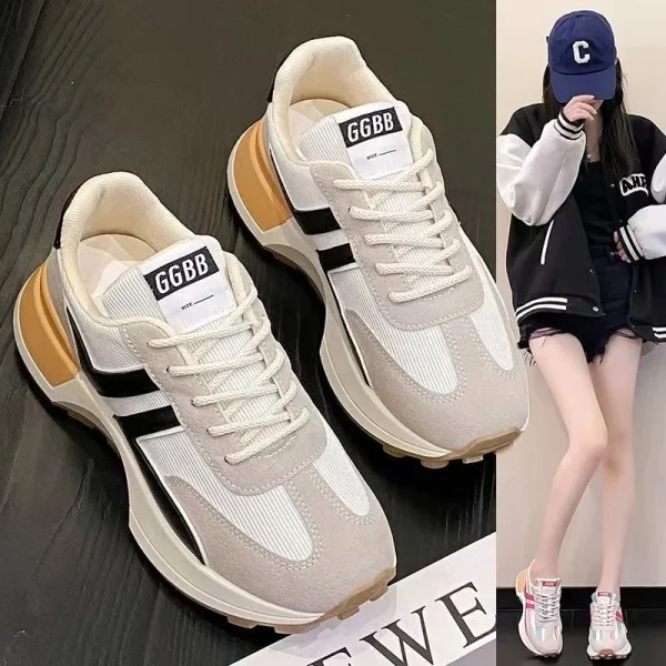 2025 Women's Sneakers Comfortable and Breathable Casual Walking Shoes for Ladies Fashion Chunky Sport Shoes