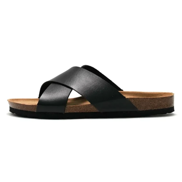 2025 New Mens Cork Slippers Soft Sole Outerwear Flat Bottom Comfortable Platform Oversized Beach Shoes Non Slip Outdoor  Sandals - Image 6