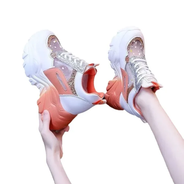 Fashion Trend All Match Sports Court Shoes for Teen-Agers Girl Casual Thick Sole Women White Running Shoes - Image 6