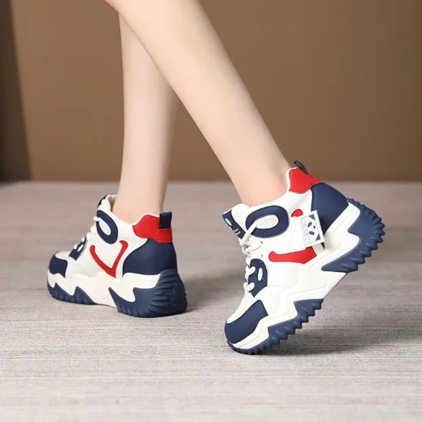 Women's High Top Chunky Platform Dad Sneakers Breathable Walking Tennis Lady Girl Fashion Platform Shoes for Women - Image 6