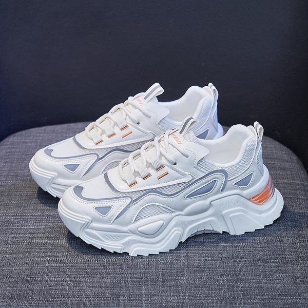Fashion Female Ins Thick Sole Bottom Versatile Sports Breathable Casual Chunky Shoes Youth Ladies Sneakers Women Daddy Shoes - Image 4
