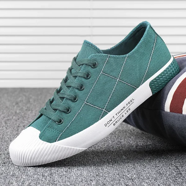 2025 New Arrival Men's Casual Low-Top Canvas Shoes Sneakers Fashionable Lace-Up All-Match Canvas Shoes for Men - Image 6