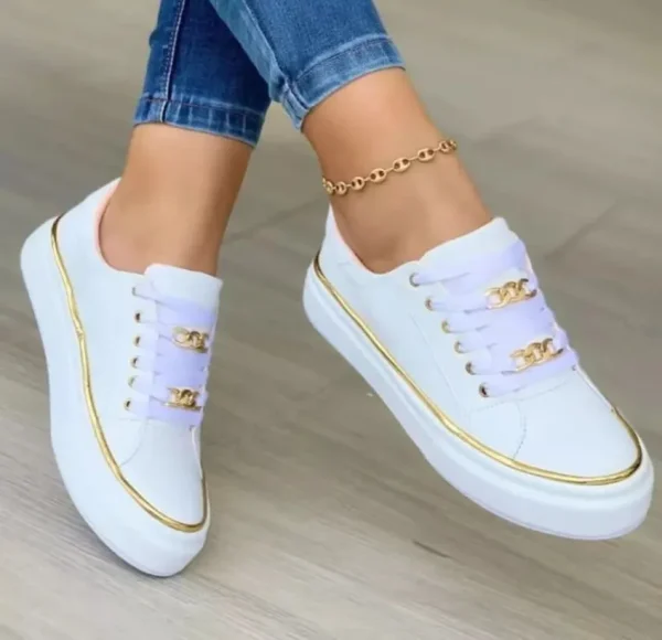 2025 New Walking Style Shoes Low Top Casual Shoes Flower Printed Platform Sneakers Women Canvas Shoes - Image 2