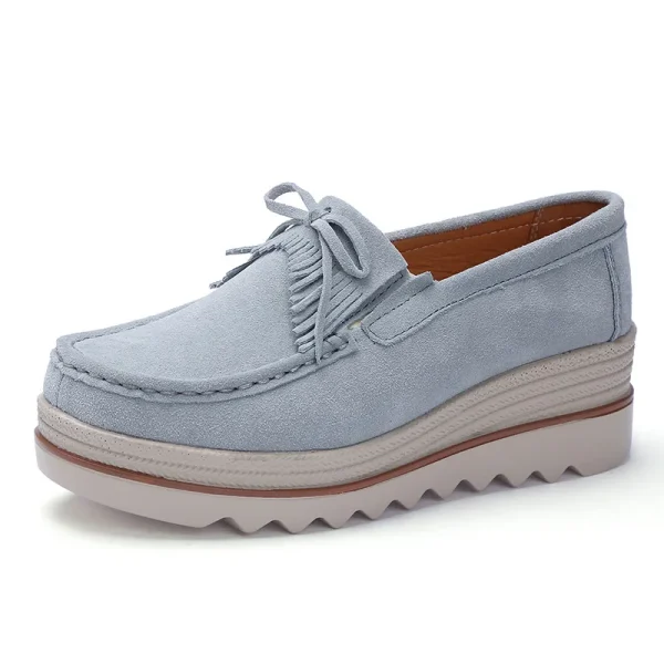 2025 Spring Women Flats Shoes Woman Platform Walking Flats Sneakers Women Suede Ladies Casual Shoes - Image 4