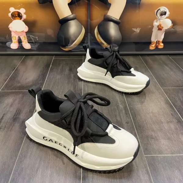 2025 Fashion Sneakers for Men Retro Shoes Sports Walking Style Shoes Chunky Height Increasing Shoes - Image 4