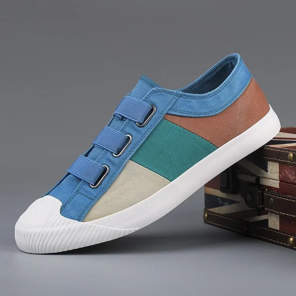 2025 Men's Canvas Shoes Breathable Casual Shoes Fashionable Flat Low-top Sneakers - Image 4